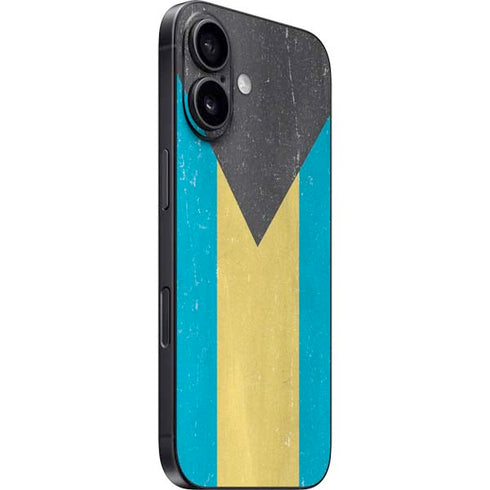 Bahamas Flag Distressed iPhone 16 Plus Skin